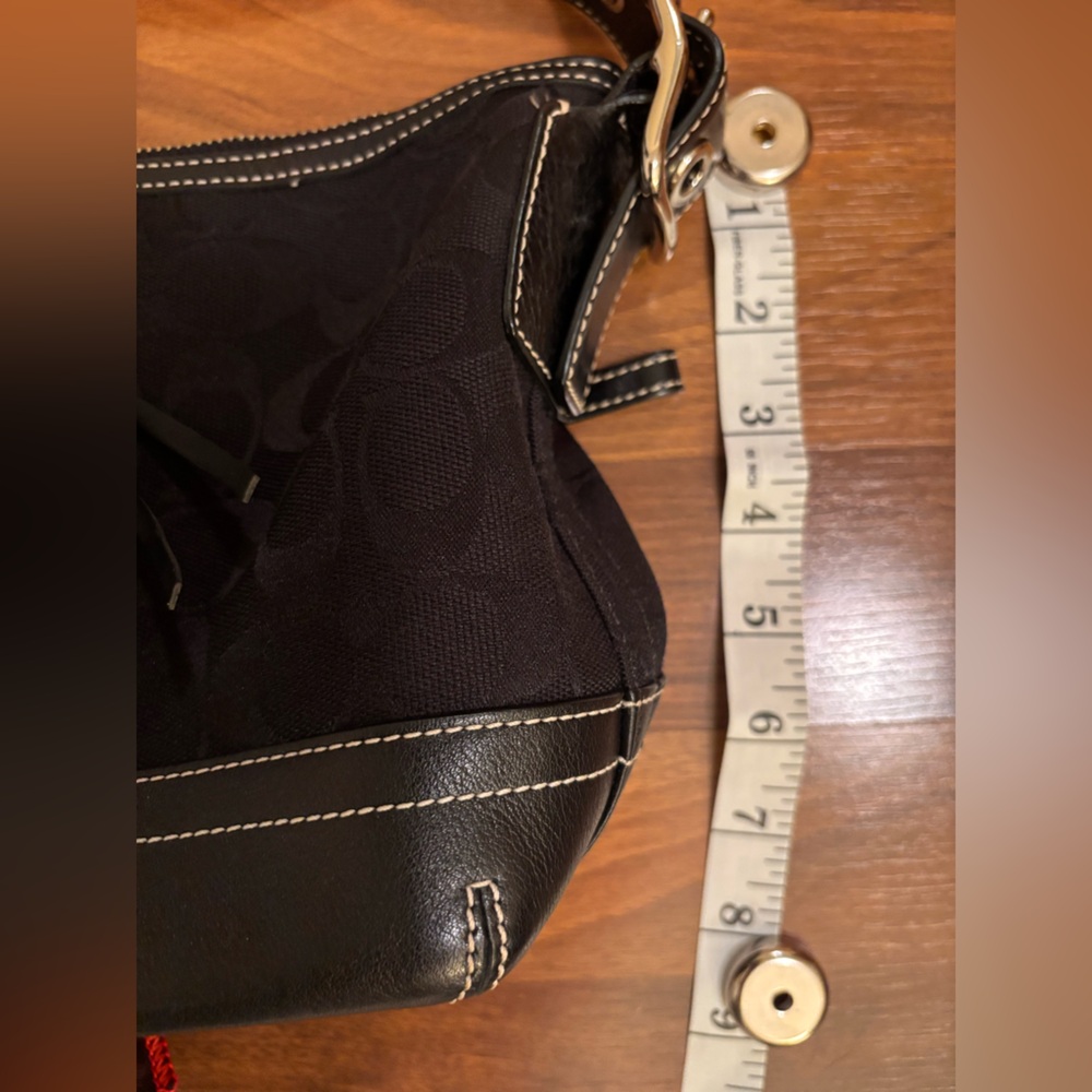 Coach Black Shoulder Bag with Tassel - Picture 4 of 5